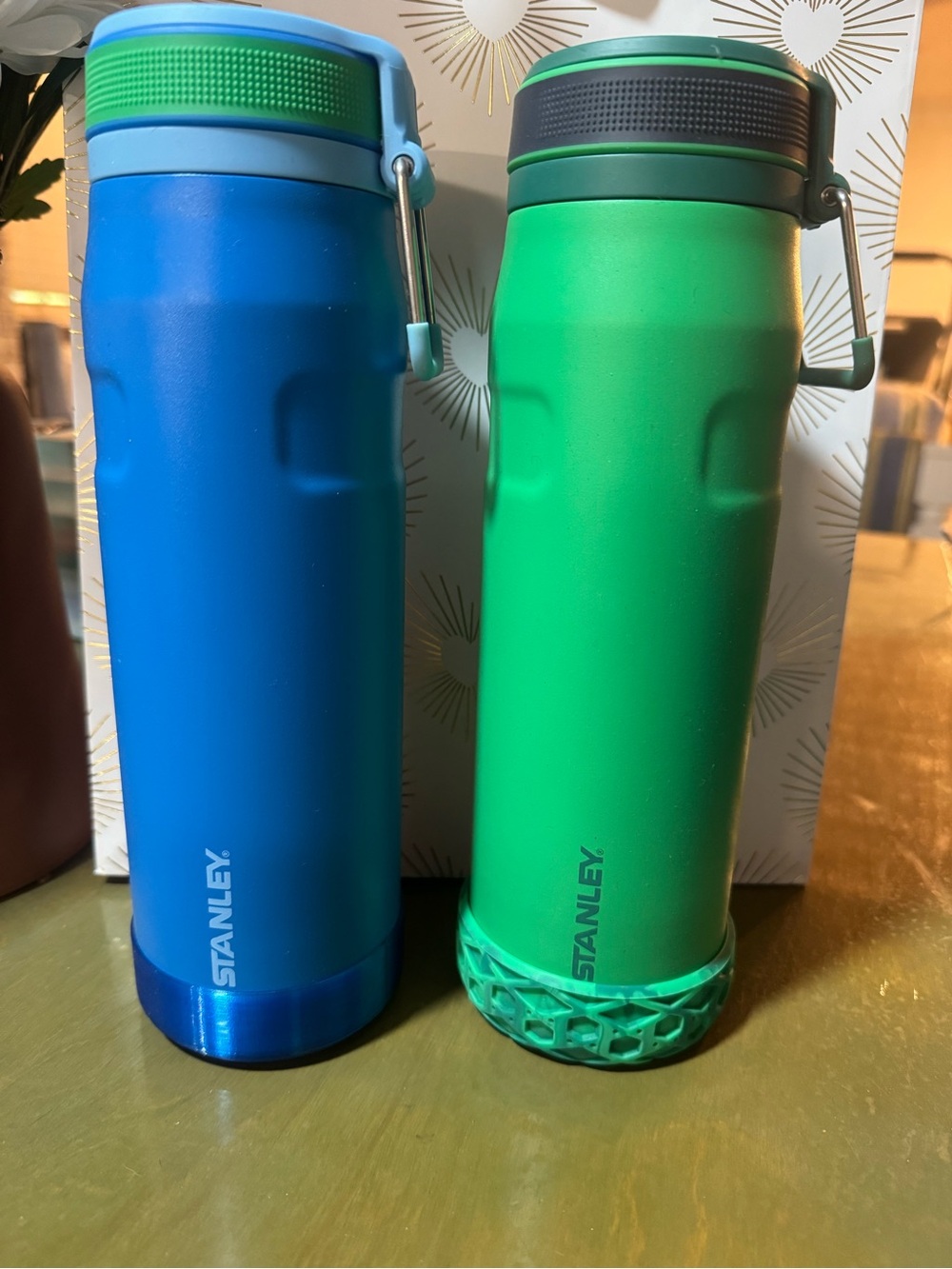 Two Stanley IceFlow Aerolight Twist Flip Water Bottle free boots Azure & Meadow